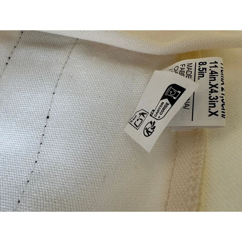 Peanuts Snoopy Little Cutie Canvas Tote Bag Cream Black Doghouse Graphic Small